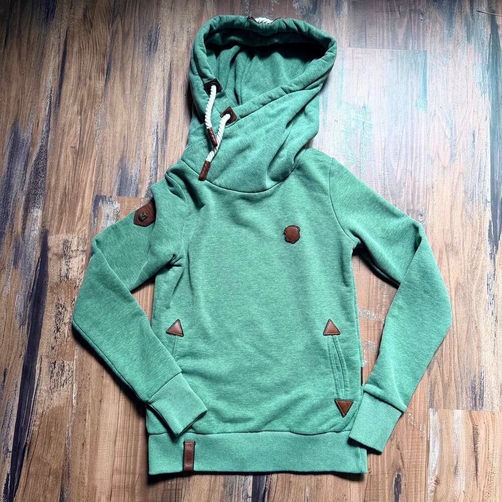 Naketano Darth X Brave New World Hoodie in Heather Sage Green